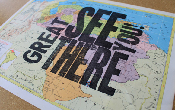 Map Letterpress Prints